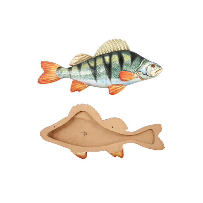 Okunevy gift set with the book "The Big Book of Russian Fishing" and perch figurines